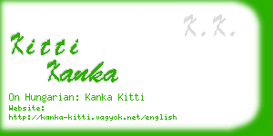 kitti kanka business card